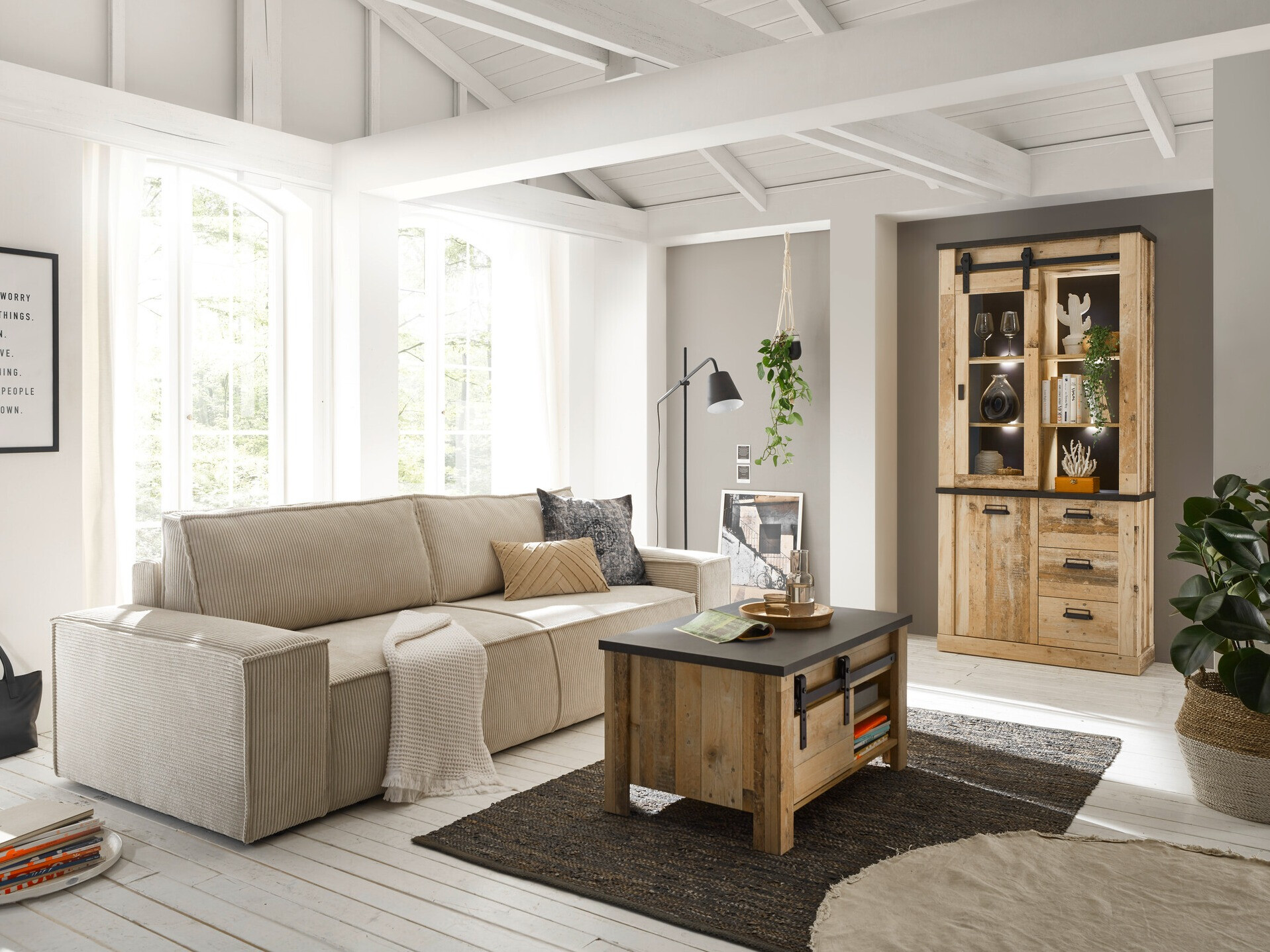 Reol Cirtale 114 (Modnet træ + Antracit)