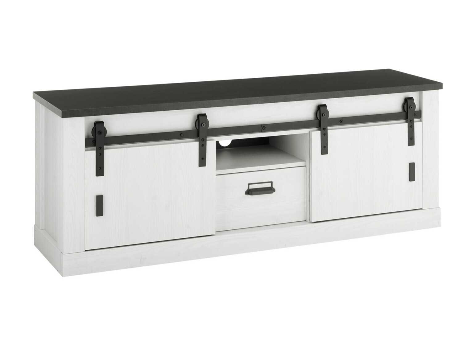 TV-bord Cirtale 112 (Antracit + Bleget fyrretræ)