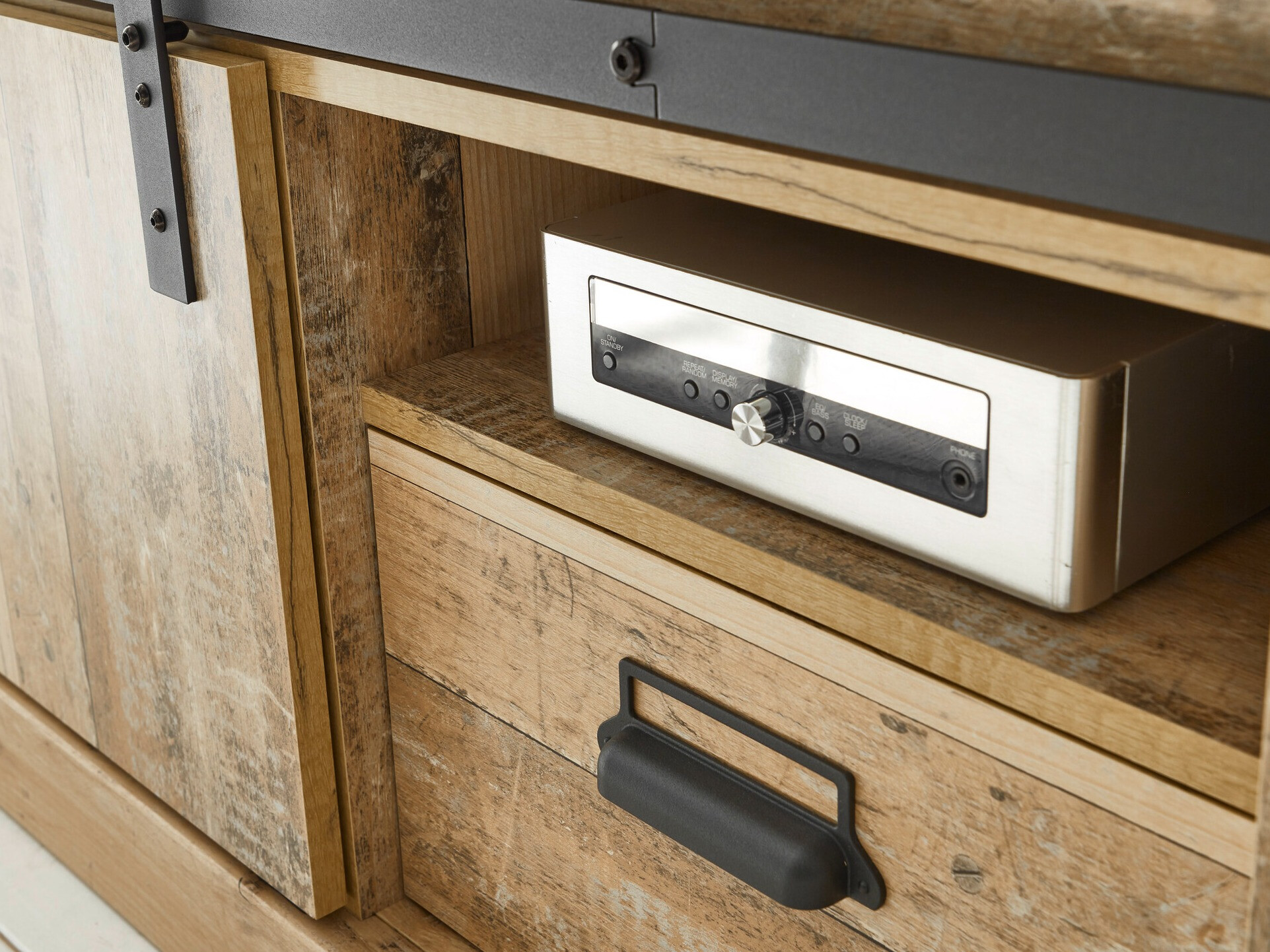 TV-bord Cirtale 112 (Antracit + Modnet træ)