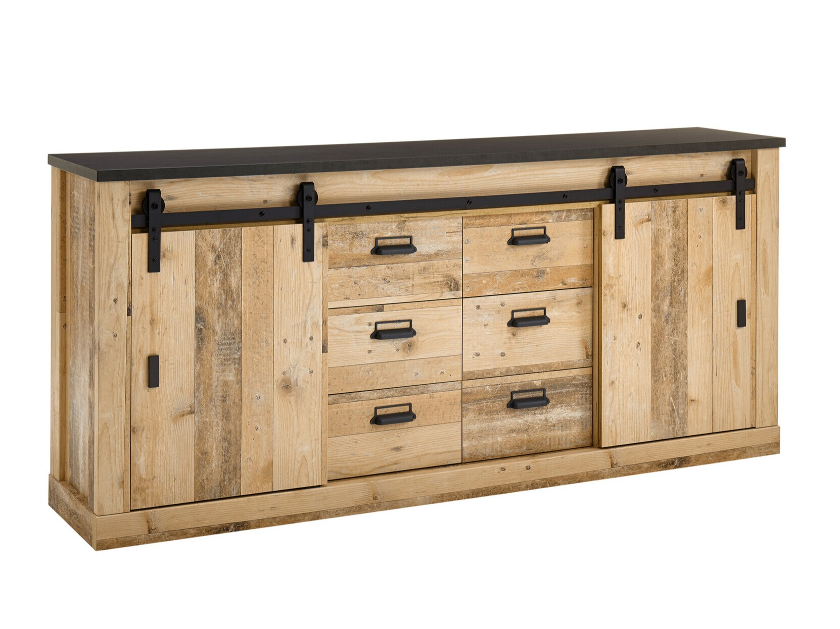 Kommode Cirtale 118 (Antracit + Modnet træ)