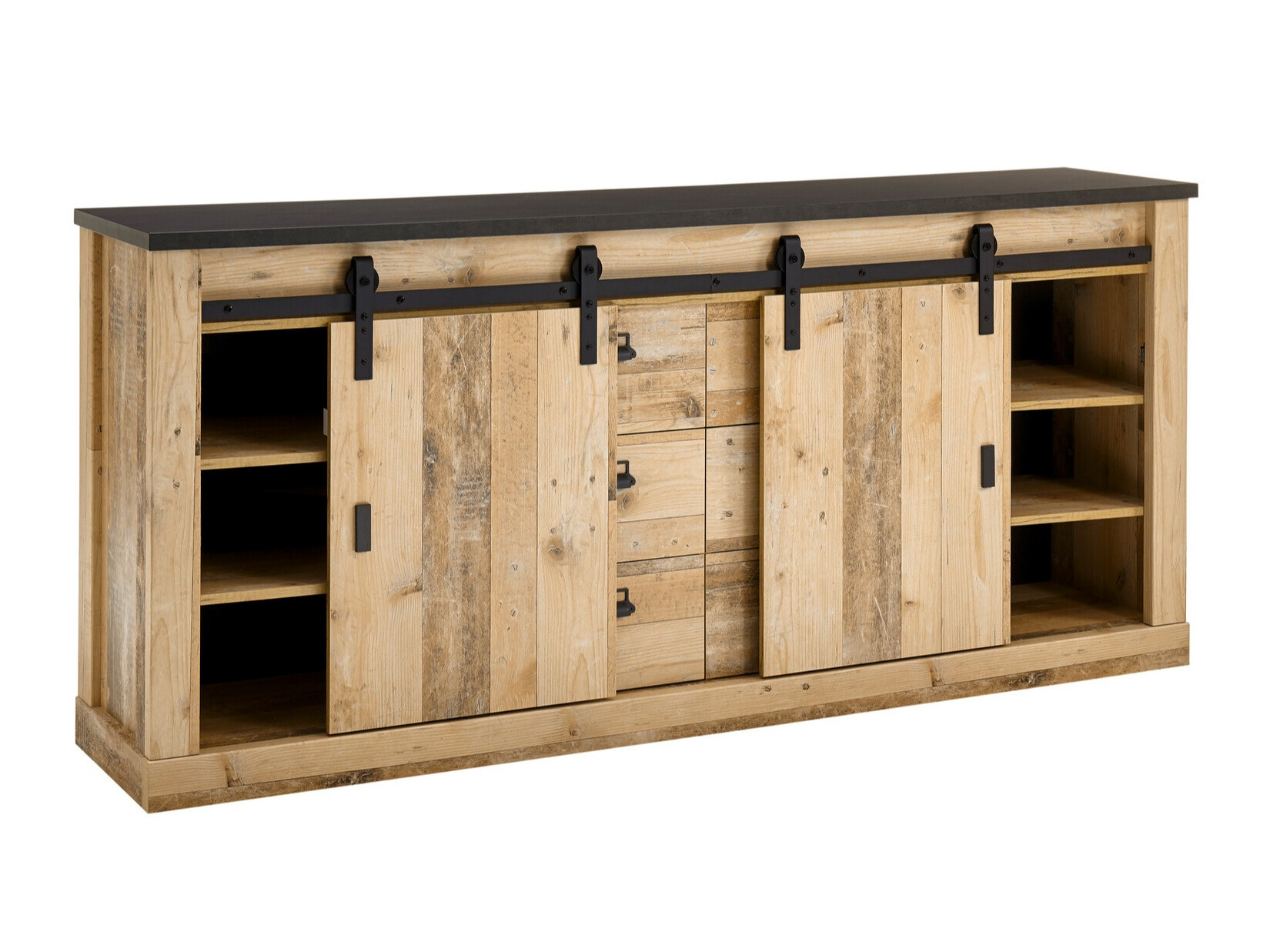 Kommode Cirtale 118 (Antracit + Modnet træ)