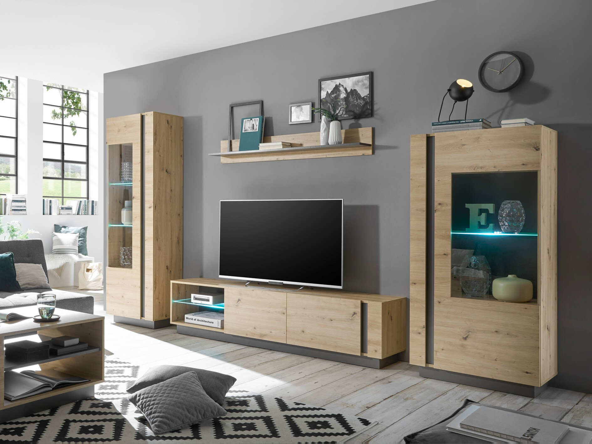 Stuemøbelsæt Veropho 112 (Artisan eg + Grafit)