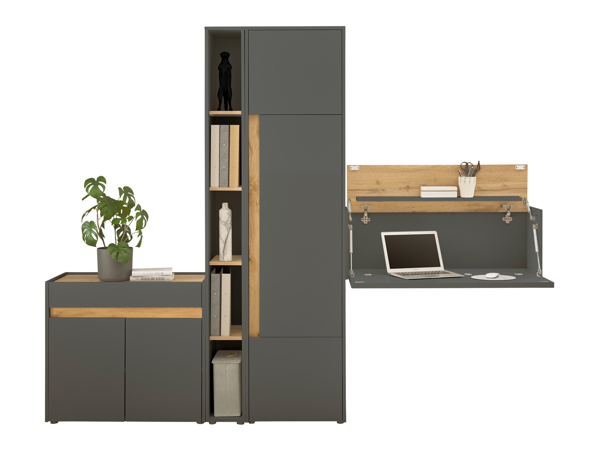 Møbelsæt Elbsori 156 (Antracit + Wotan eg)