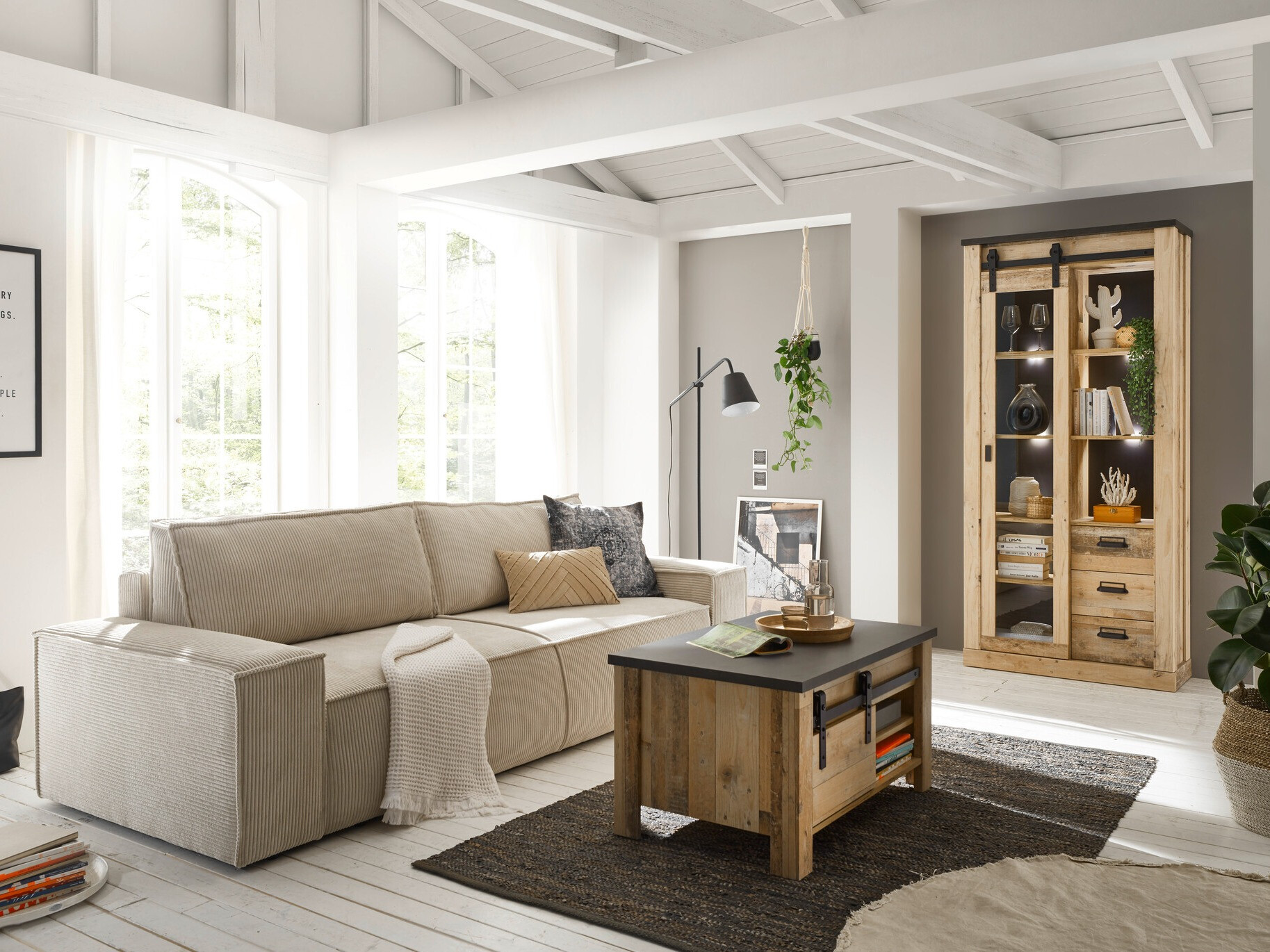 Reol Cirtale 121 (Modnet træ + Antracit)