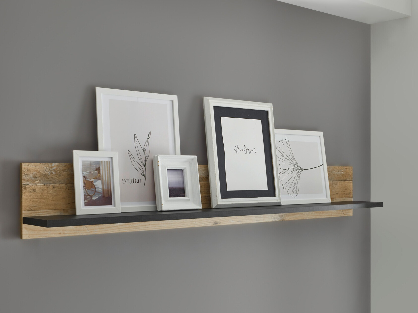 Vægreol Cirtale 120 (Antracit + Modnet træ)