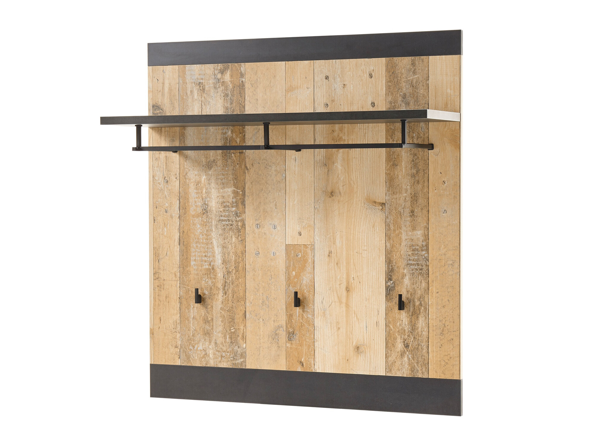 Knagerække Cirtale 126 (Antracit + Modnet træ)