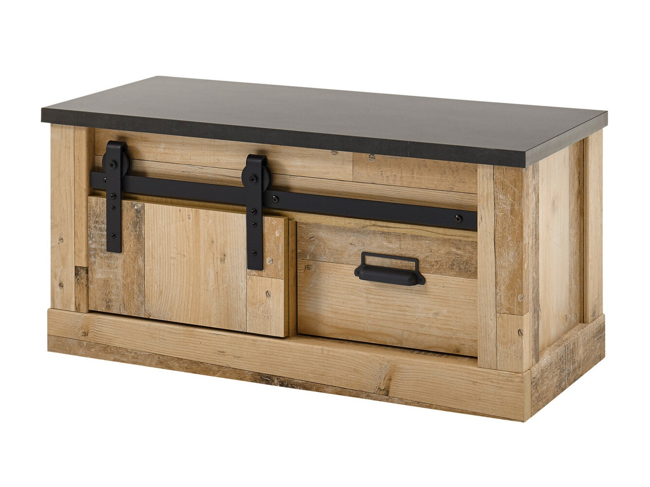 Skoskab Cirtale 124 (Antracit + Modnet træ)