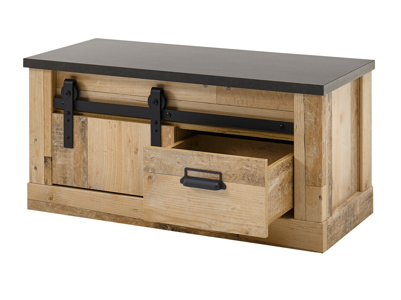 Skoskab Cirtale 124 (Antracit + Modnet træ)