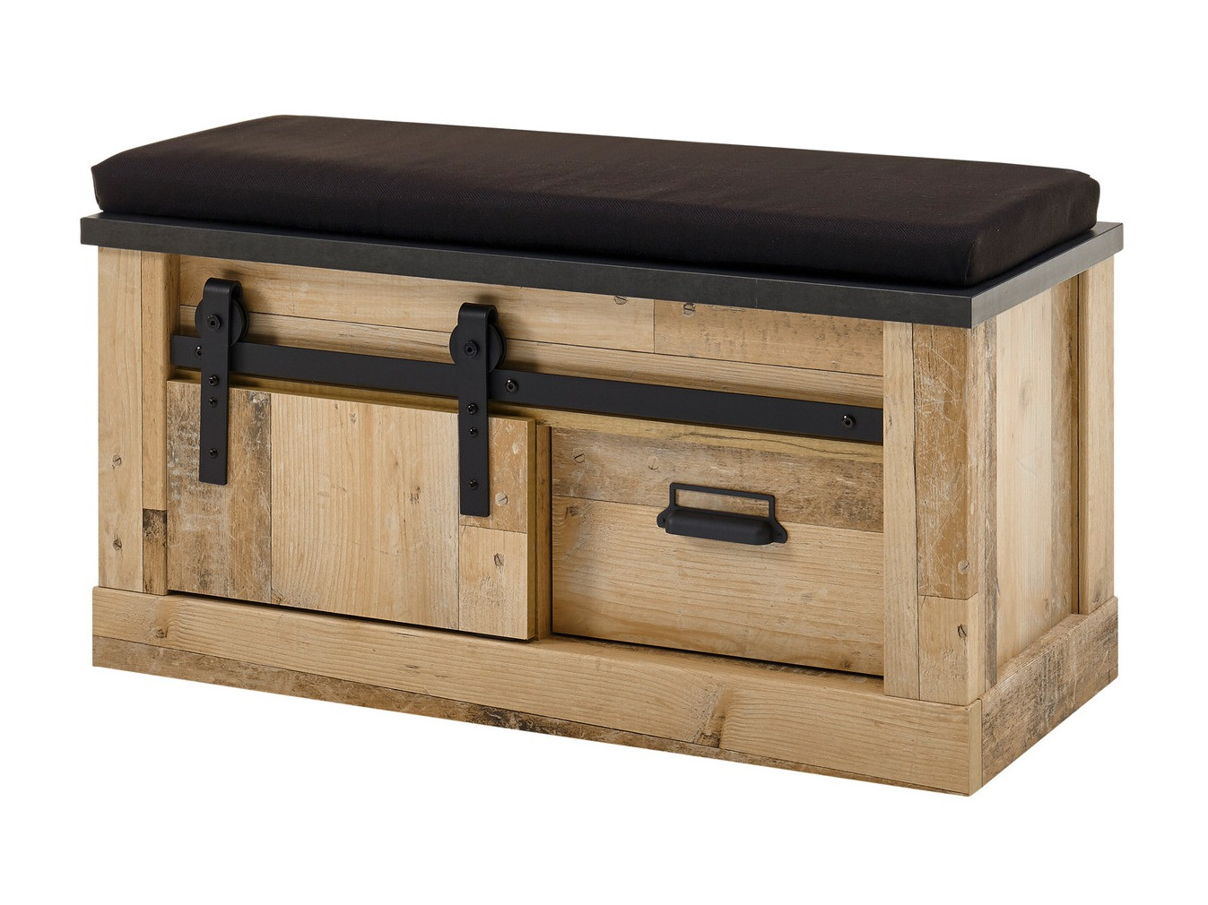 Skoskab Cirtale 125 (Antracit + Modnet træ)