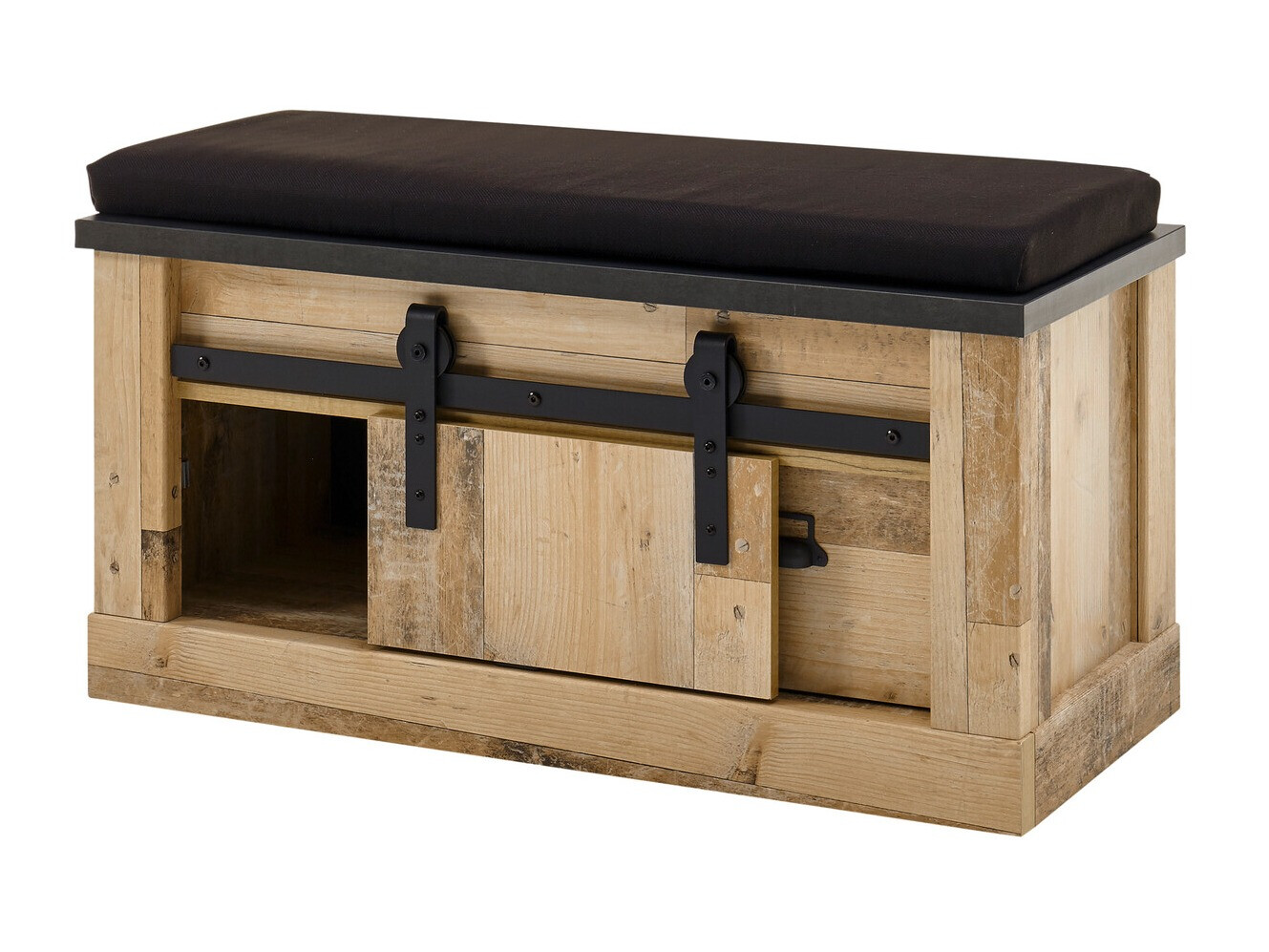 Skoskab Cirtale 125 (Antracit + Modnet træ)