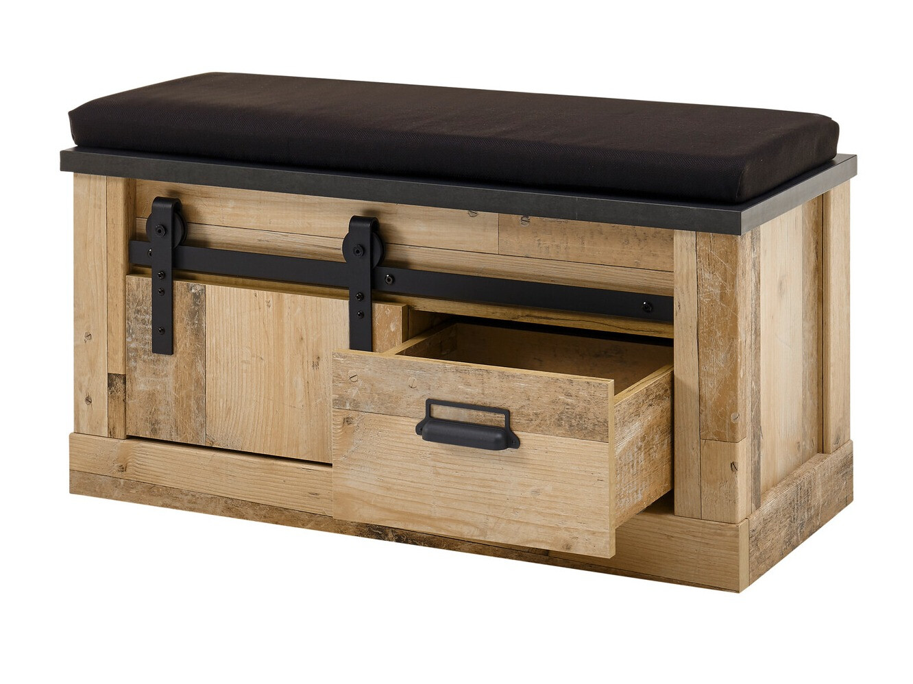 Skoskab Cirtale 125 (Antracit + Modnet træ)