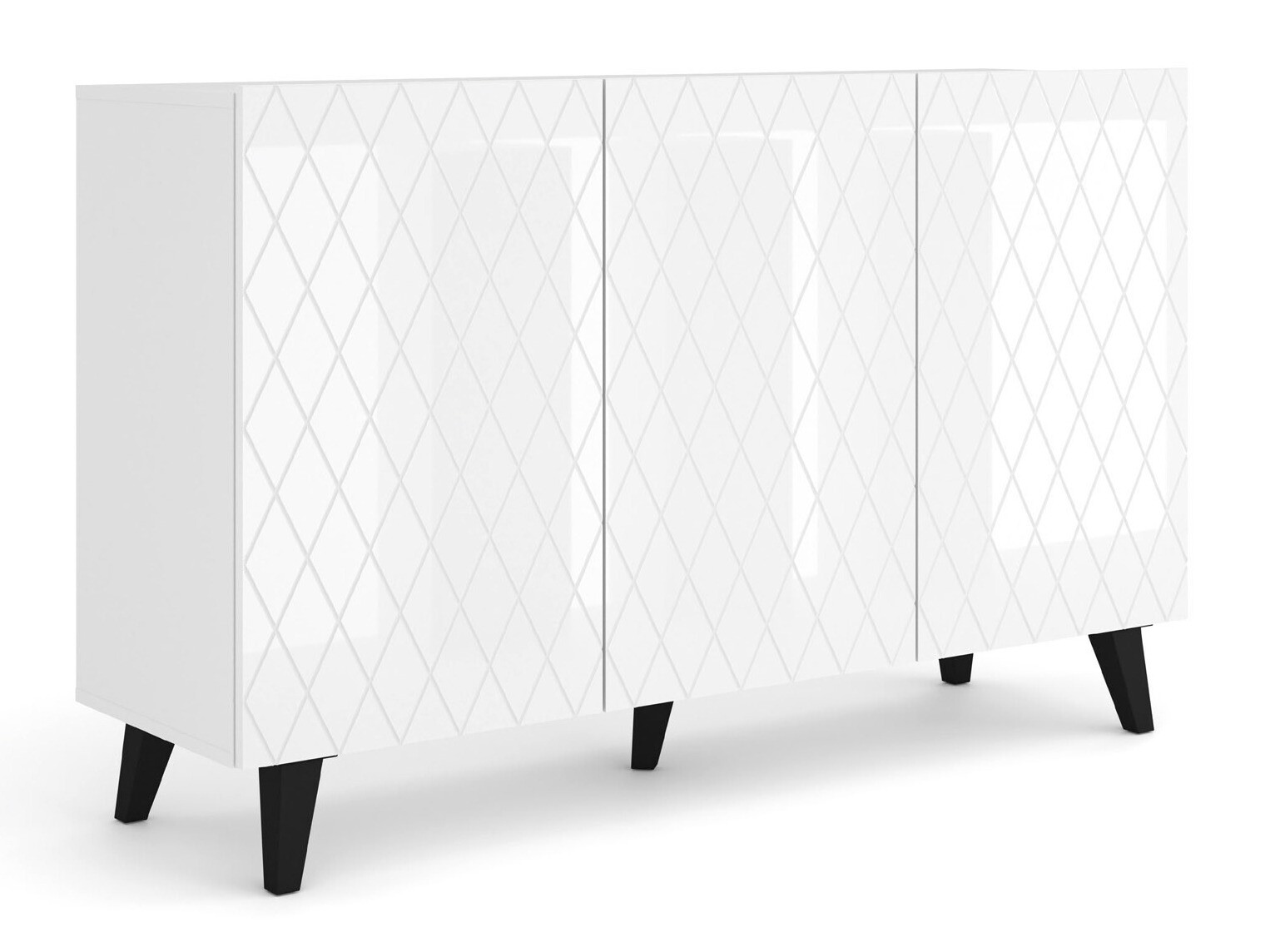 Skænk Melmoro 104 (Glansfuld hvid + Sort)