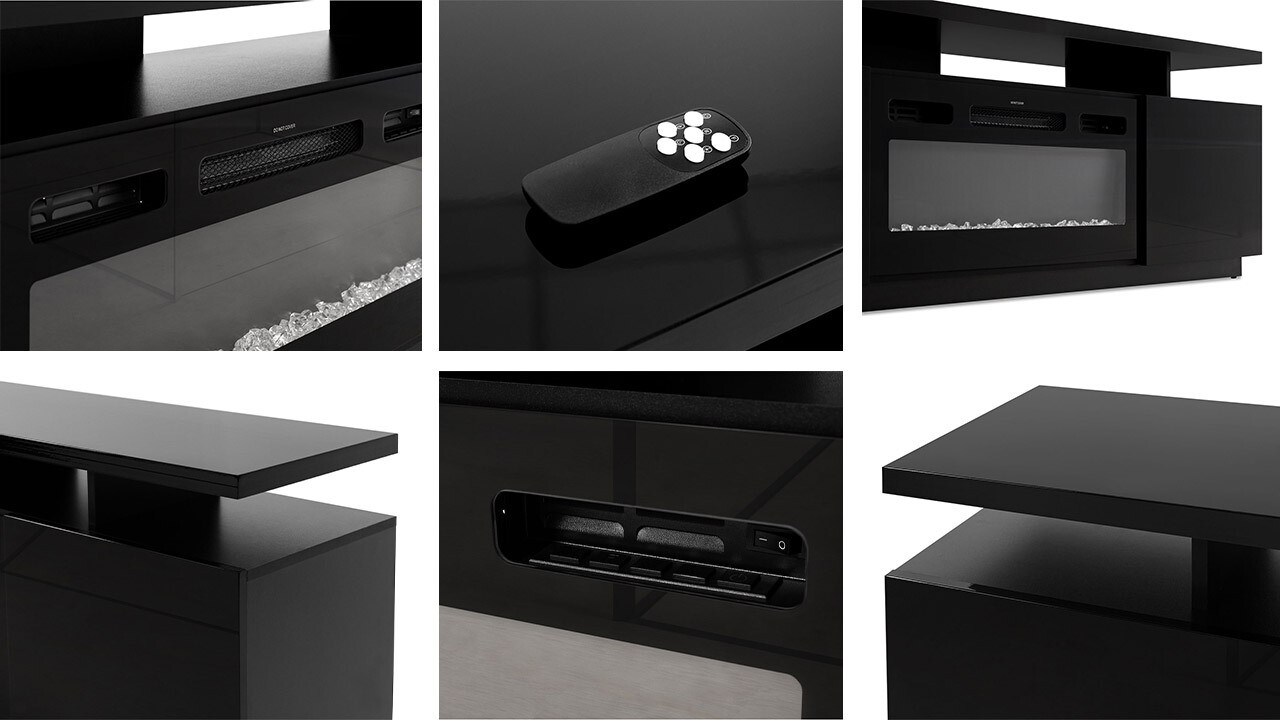 TV-bord Charlotte 151 (Hvid + Glansfuld hvid)