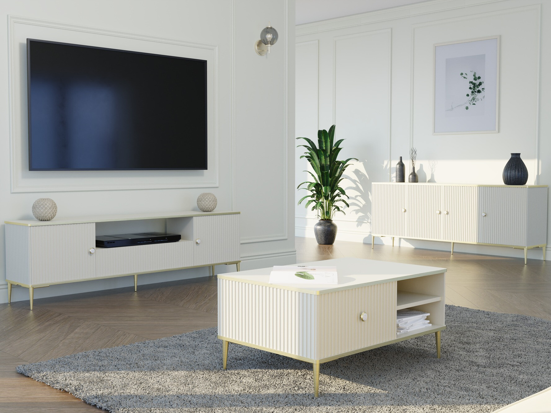 Stuemøblersæt Romciro 103 (Kashmir + Gylden)