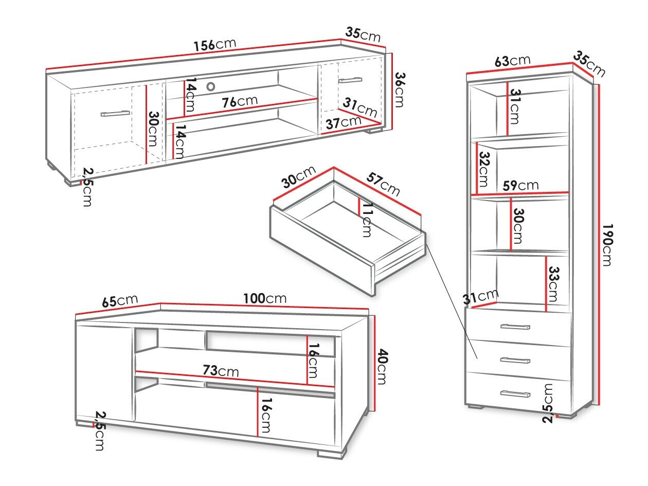 Stuemøbelsæt Comfivo Etrtale 107