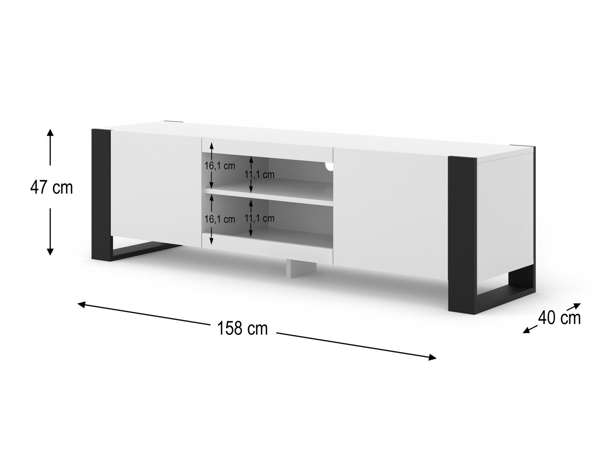 TV-bord Tivtora 100 (Mat hvid)