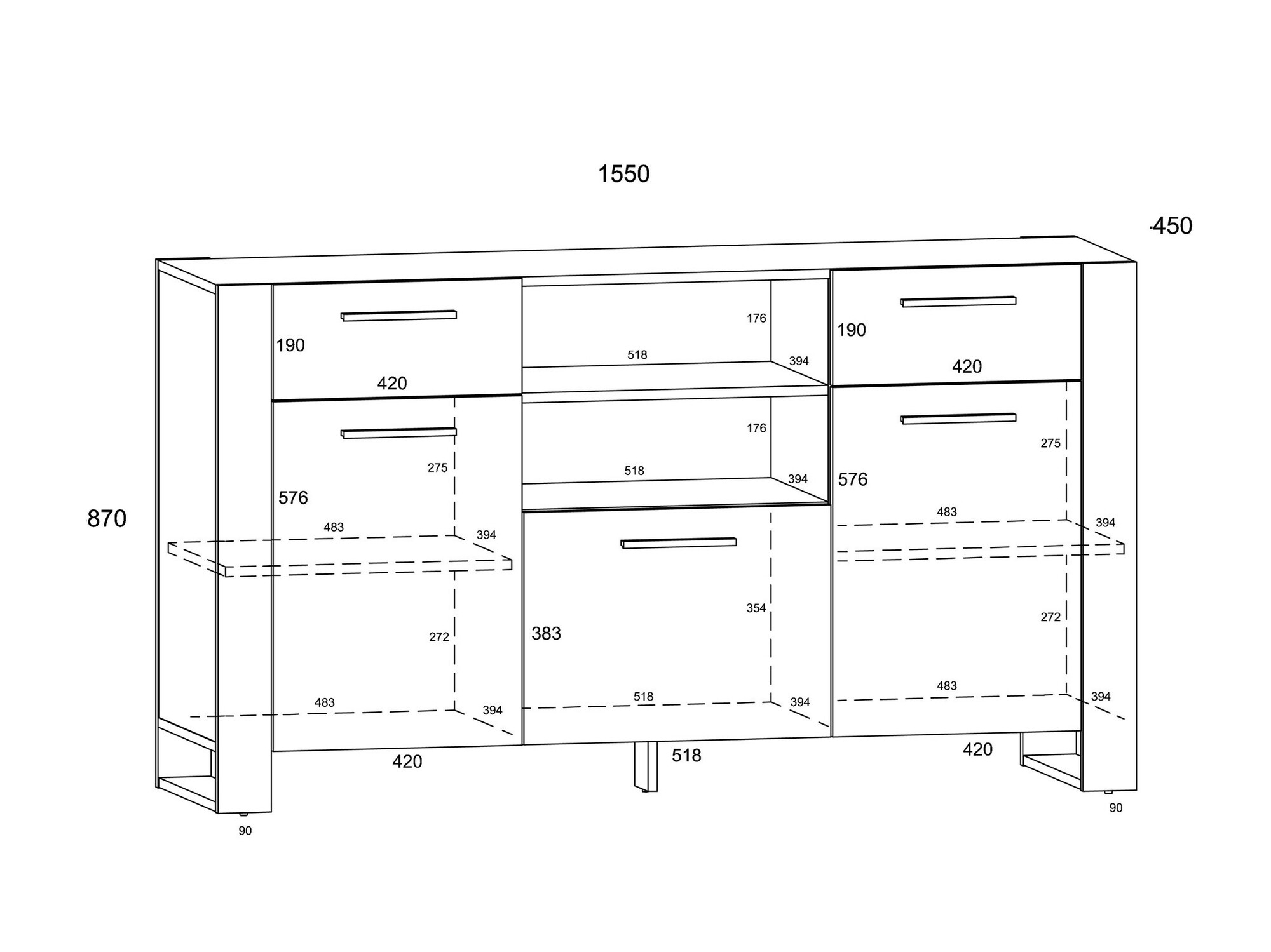 Kommode Cordoro 115 (Artisan eg)