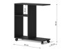 Sidebord Buffalo 141 (Mat sort)