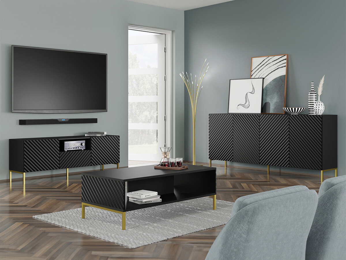 Stuemøblersæt Fivremu 107 (Sort)