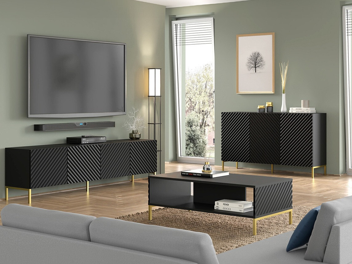 Stuemøblersæt Fivremu 108 (Sort)