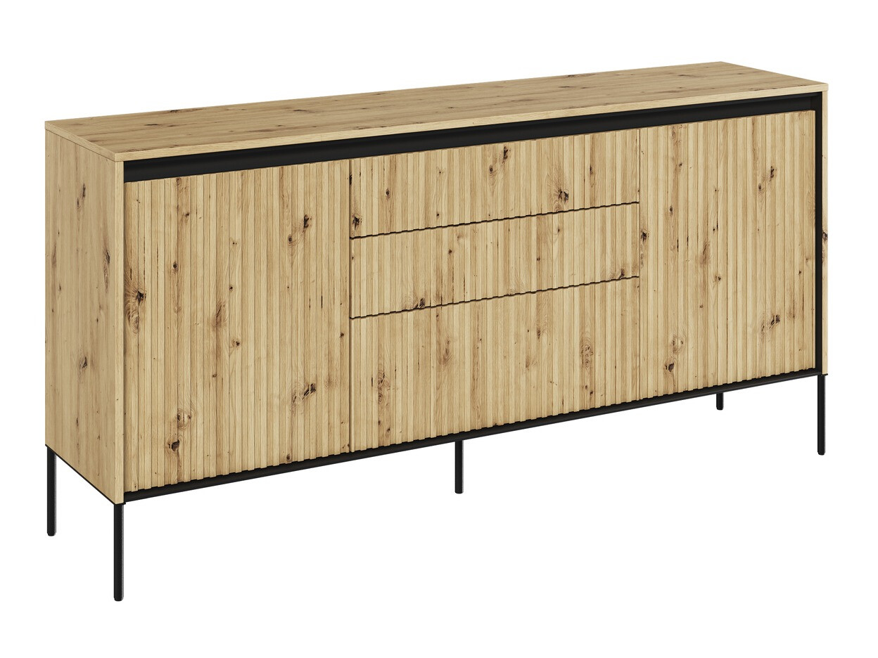 Kommode Fernolu 100 (Artisan eg + Sort)