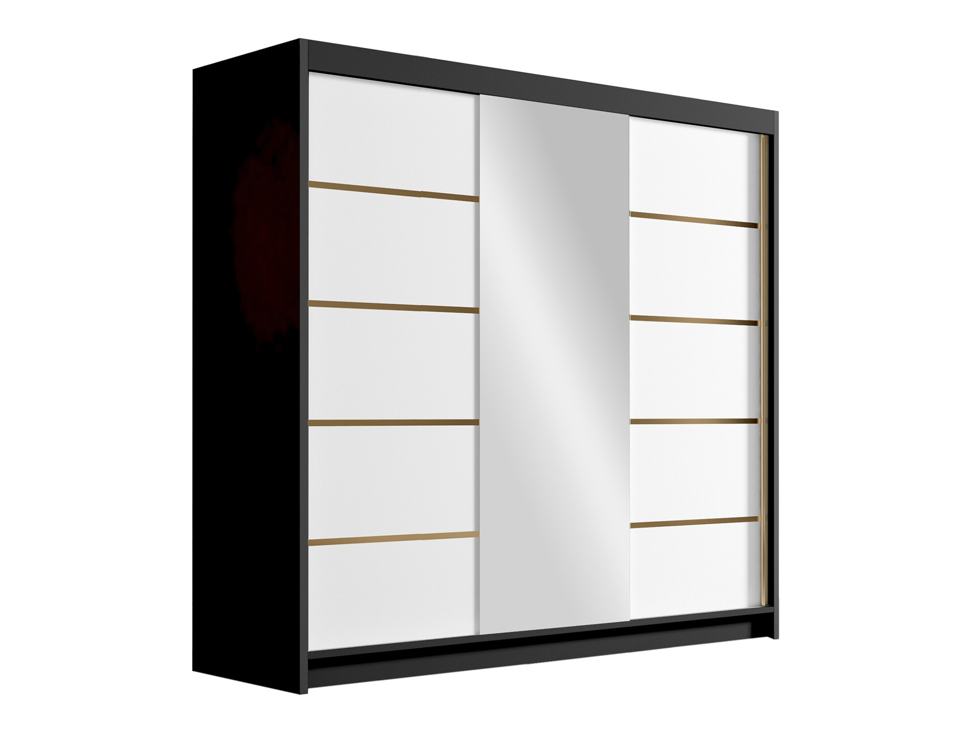 Garderobeskab Closico Plenor VI (Sort + Hvid)