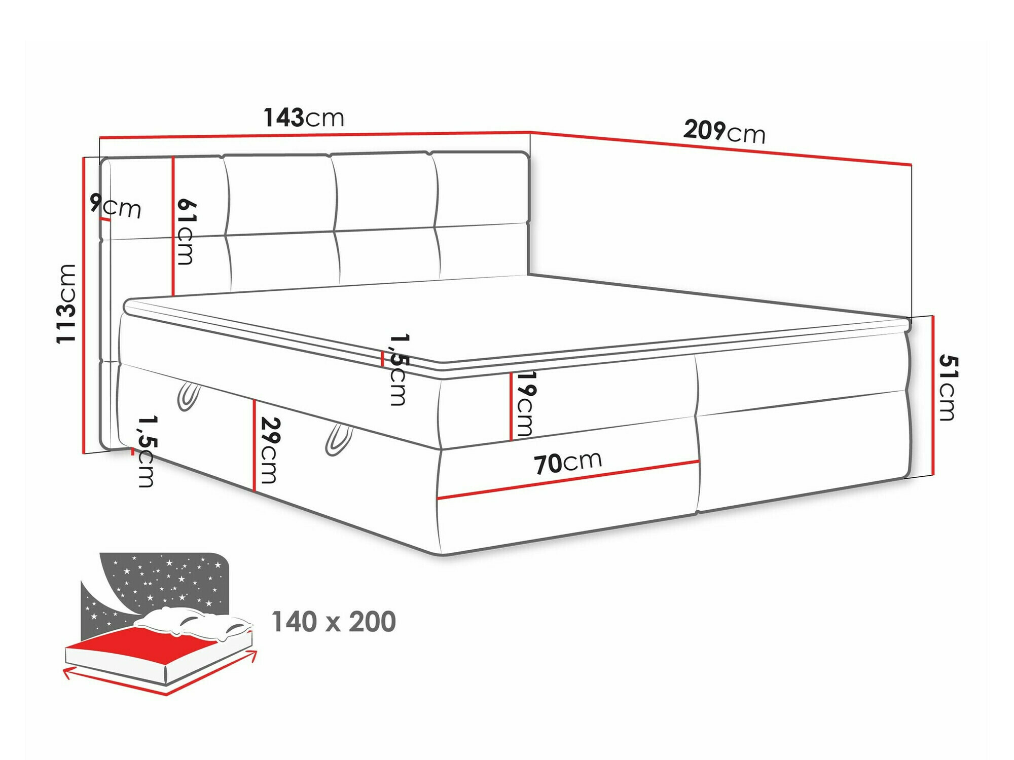 Kontinentalseng ComfiDream Nivina (Curio 11)