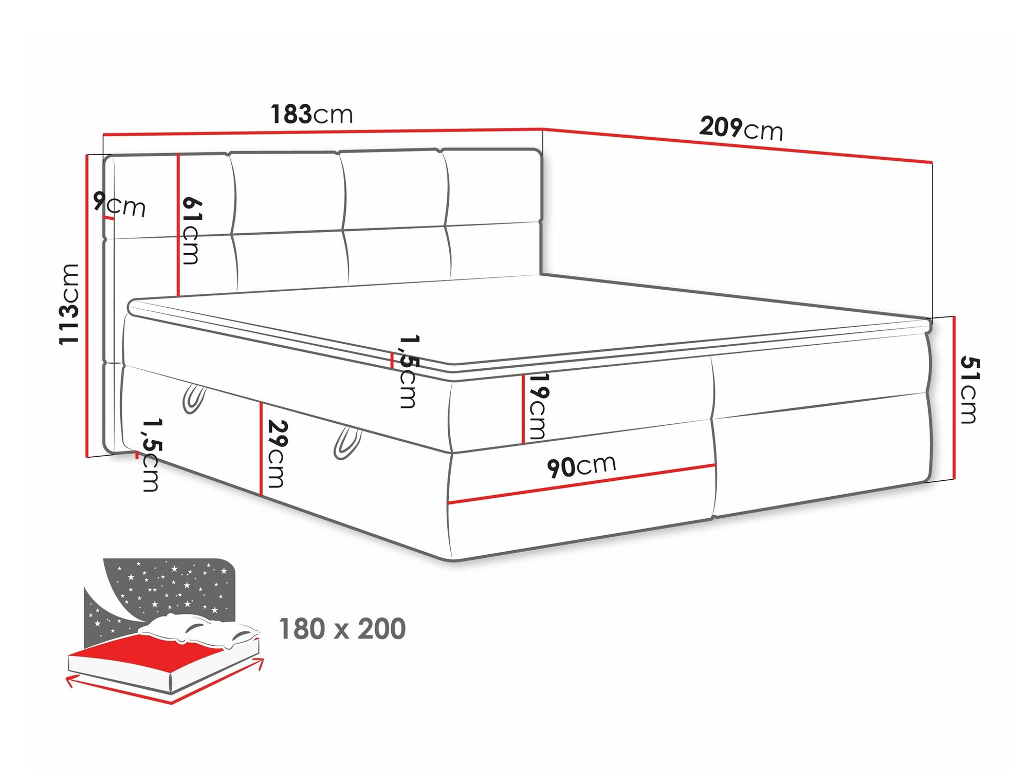 Kontinentalseng ComfiDream Nivina (Curio 11)