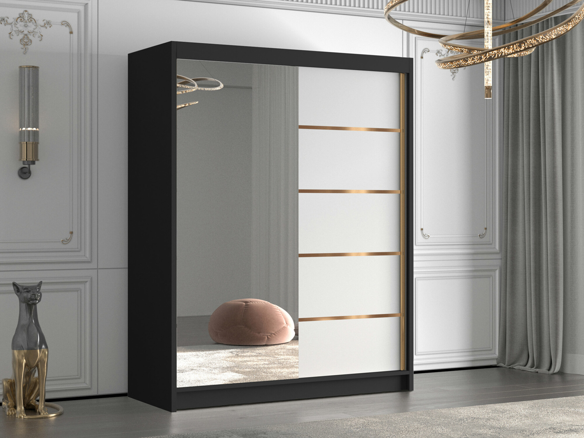 Garderobeskab Closico 187 (Sort +Hvid)