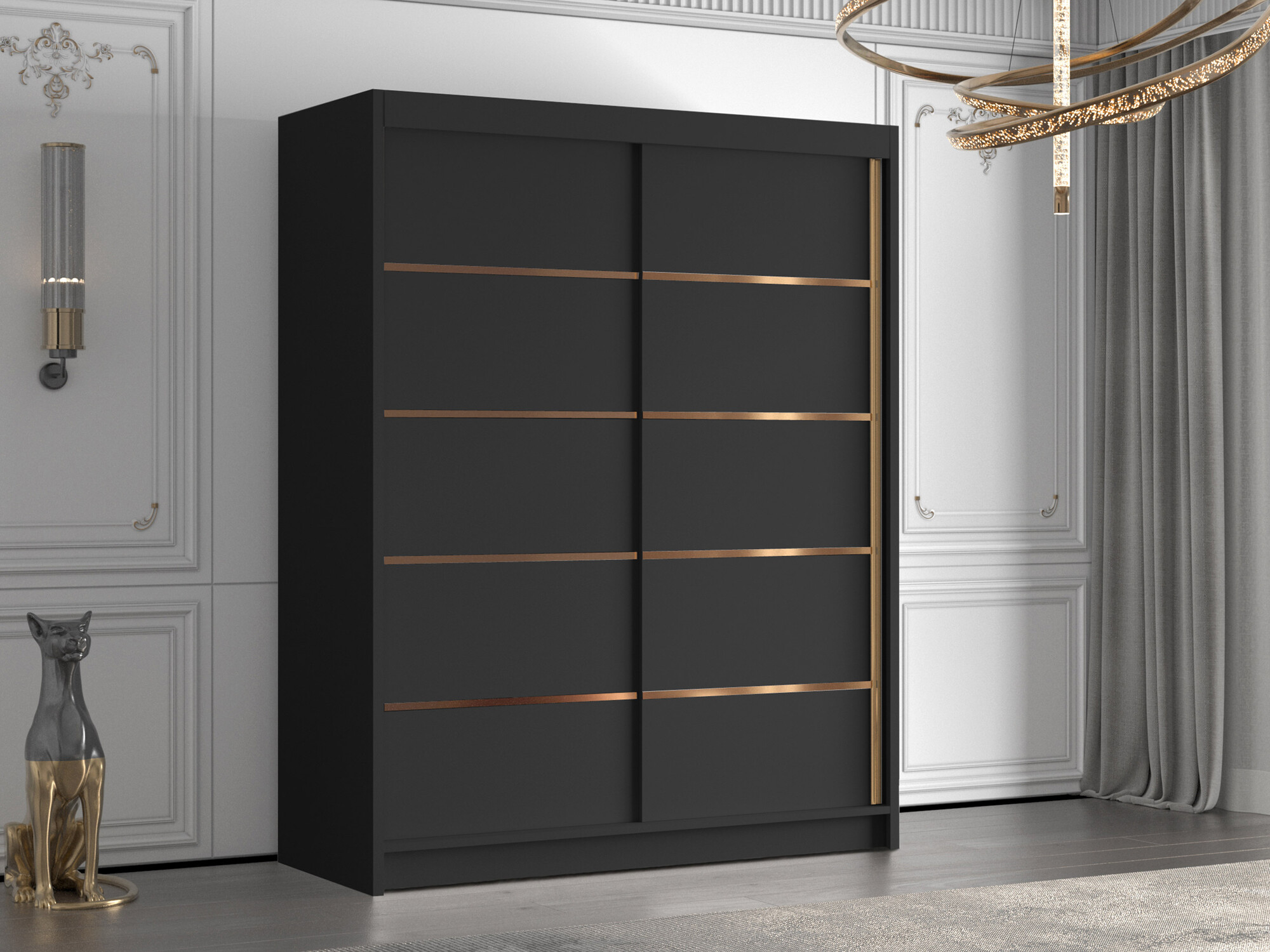 Garderobeskab Closico Capsa III (Sort)