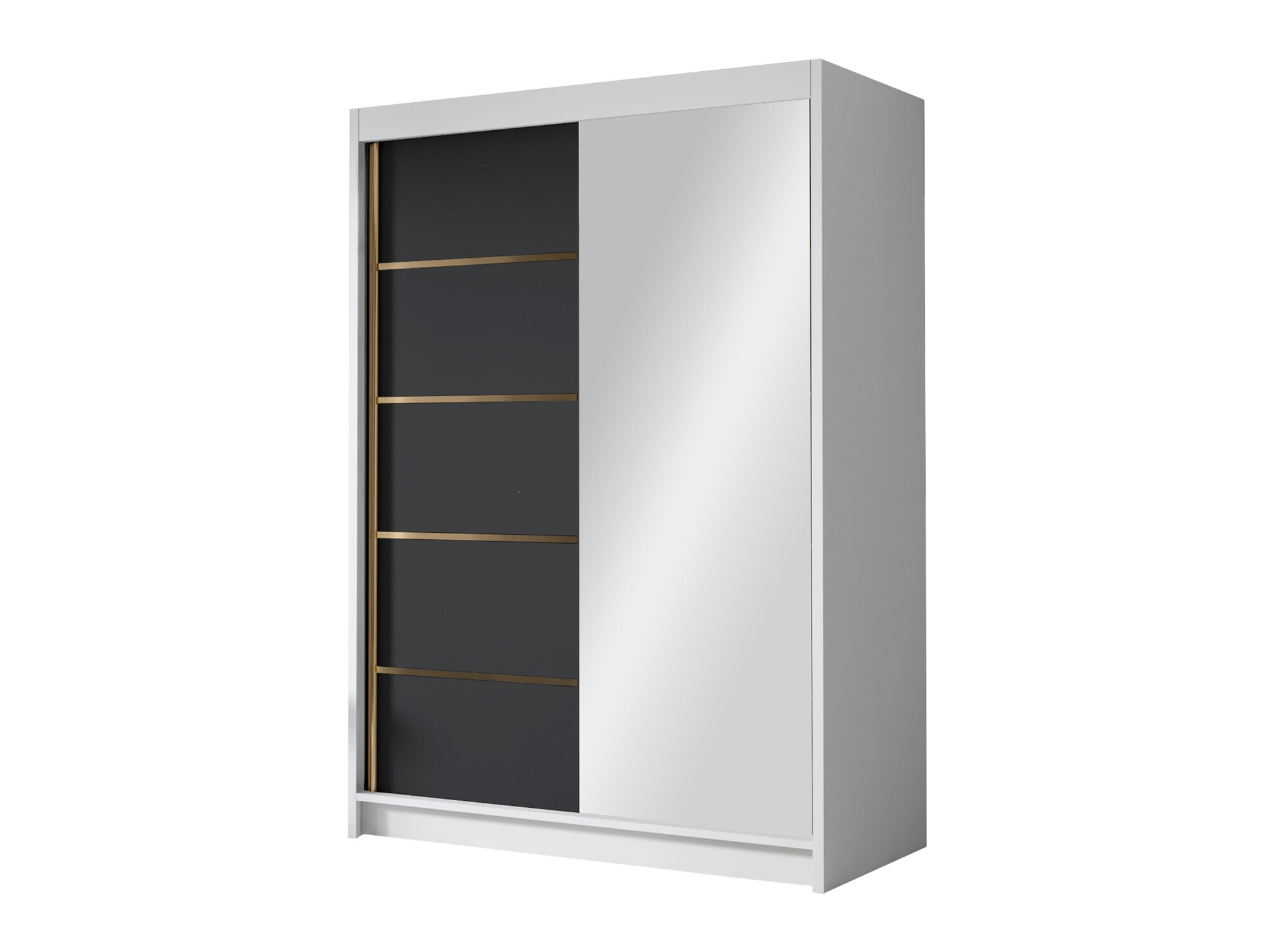 Garderobeskab Closico Fornix III (Hvid + Sort)