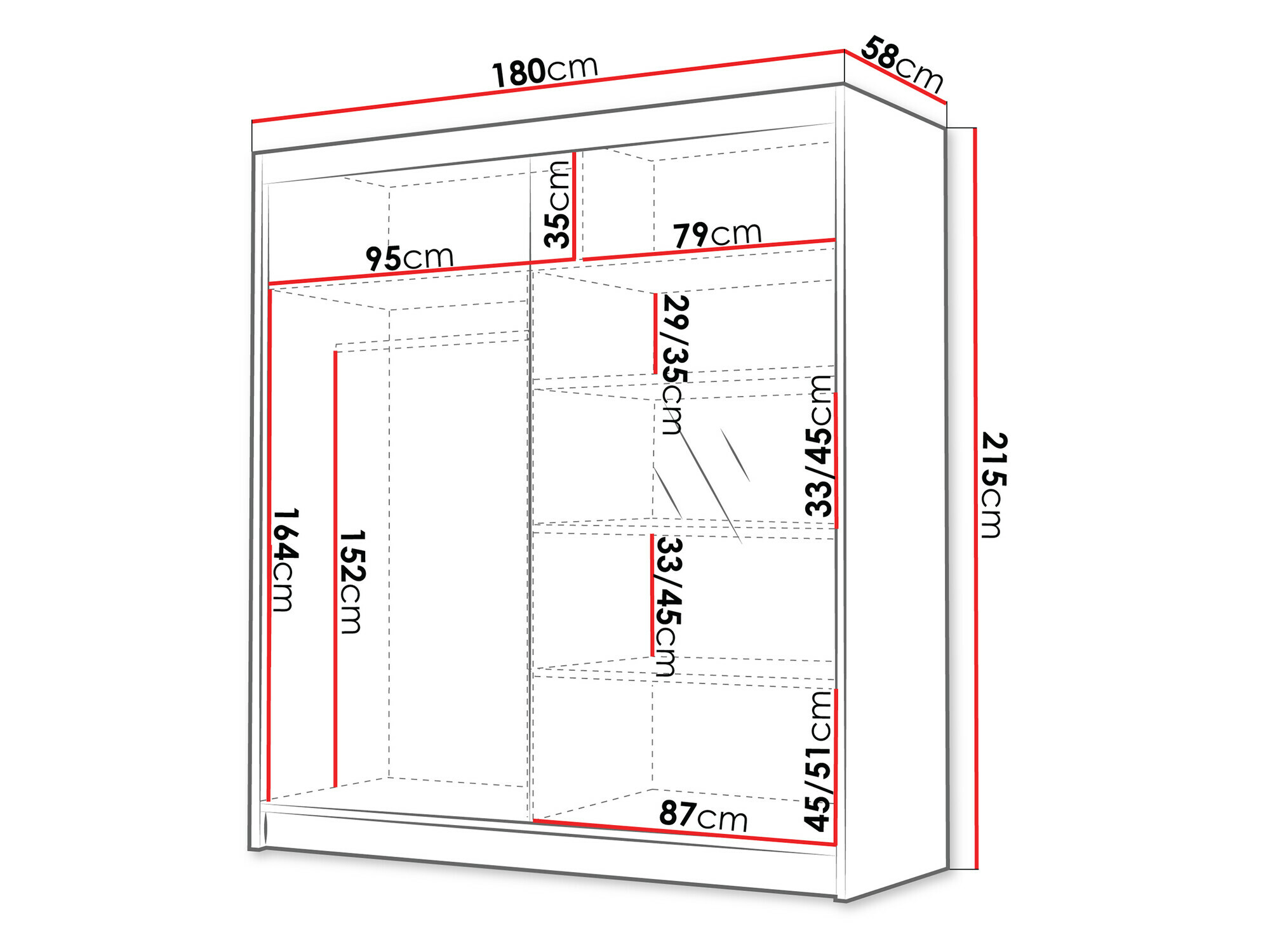 Garderobeskab Closico Vallor III (Kashmir)