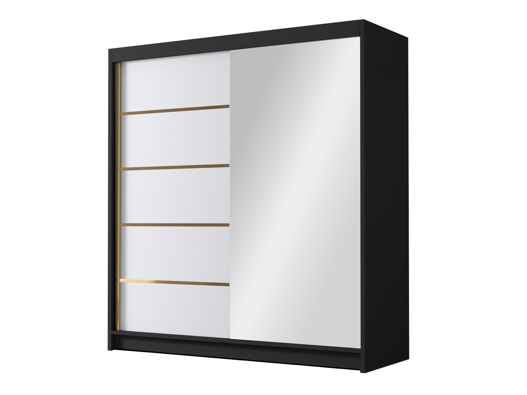 Garderobeskab Closico Vallor III (Sort + Hvid)