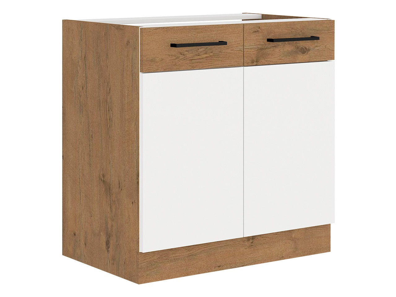 Modulopvaskeskab med låger Wood White 108