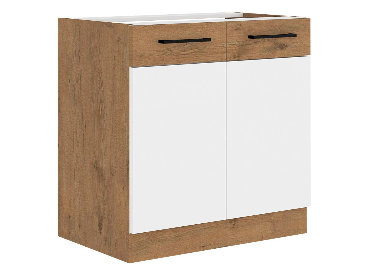 Modulskab med låger Wood White 110