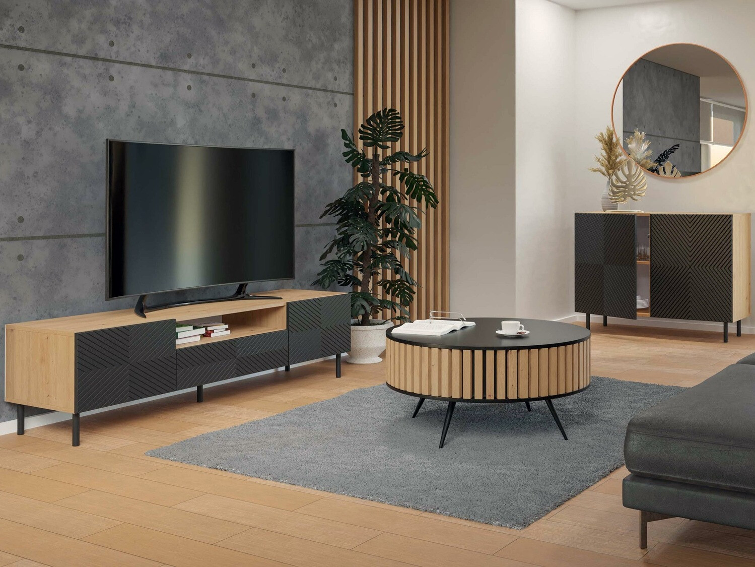 Skænk Romseru 101 (Sort + Artisan eg)