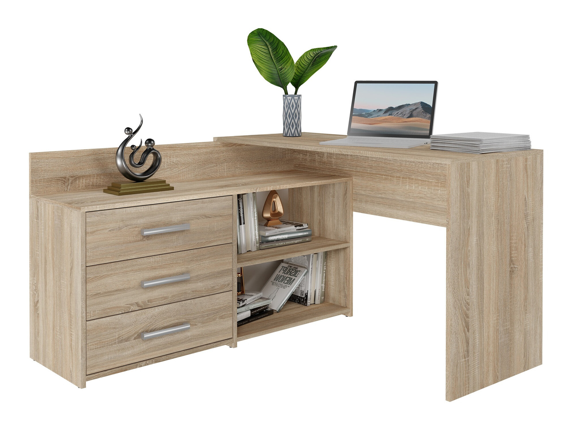 Hjørneskrivebord Mandeville 131 (Sonoma eg)