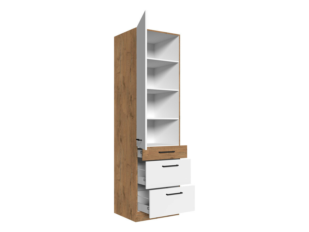 Modulskab med låger Wood Grey 127