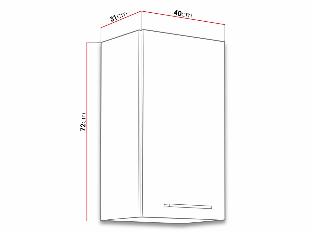 Modulvægskab Wood Dark 113