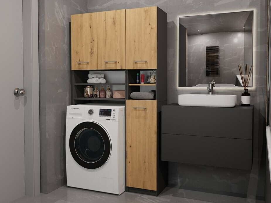 Reol til badeværelse Mandeville 128 (Artisan eg)