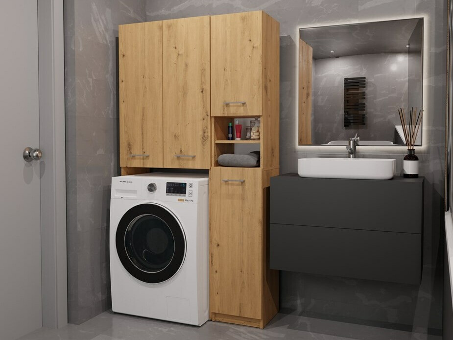 Reol til badeværelse Mandeville 130 (Artisan eg)