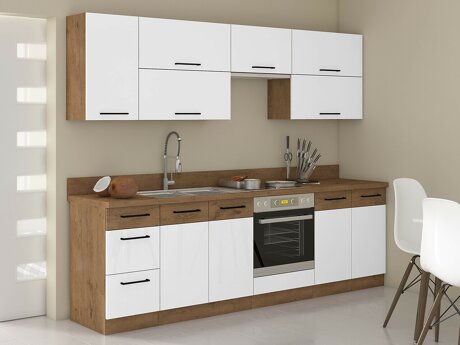 Modulopbygget køkkensæt Wood White 138