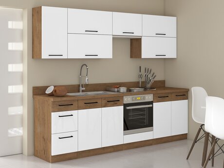 Modulopbygget køkkensæt Wood White 138