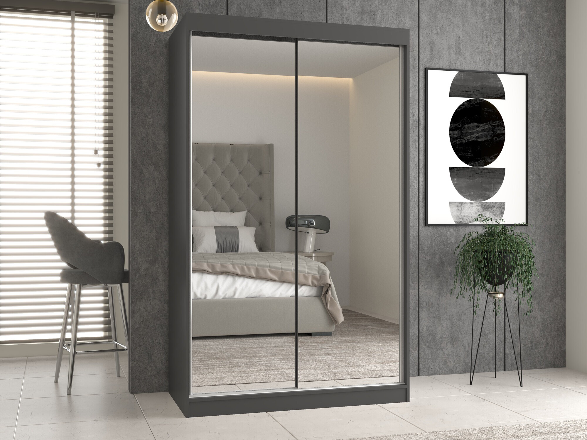 Garderobeskab Mandeville 158 (Antracit)