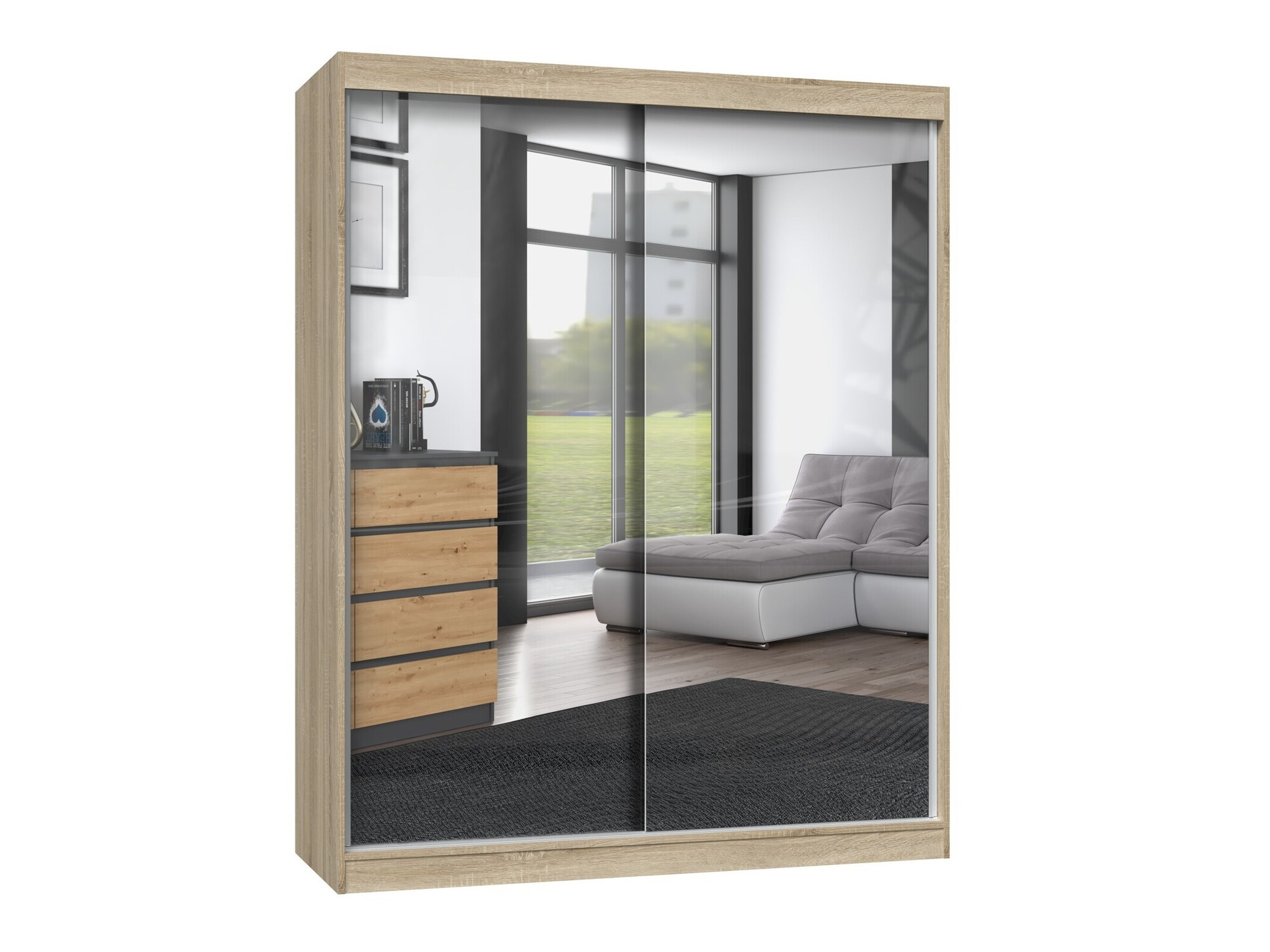 Garderobeskab Mandeville 165 (Sonoma eg)