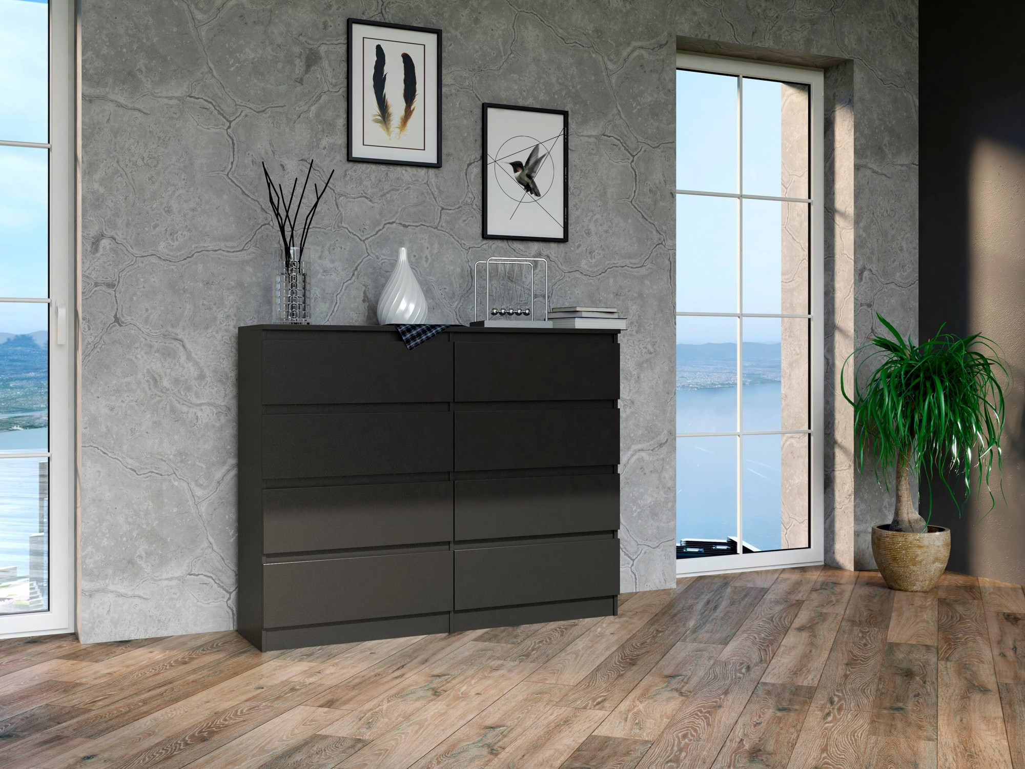 Kommode Elbvelu 101 (Sort)