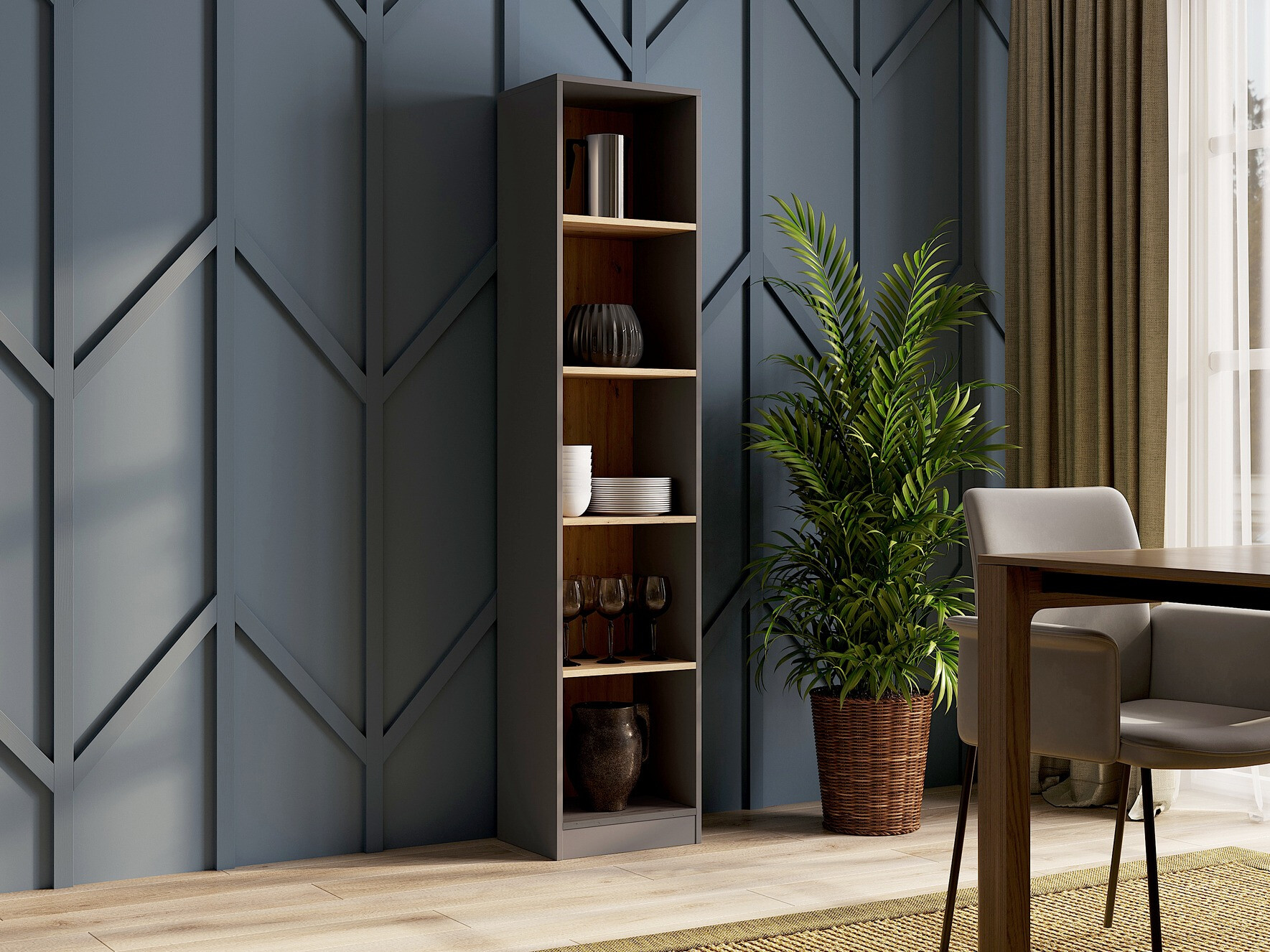 Reol Mandeville 183 (Antracit + Artisan eg)