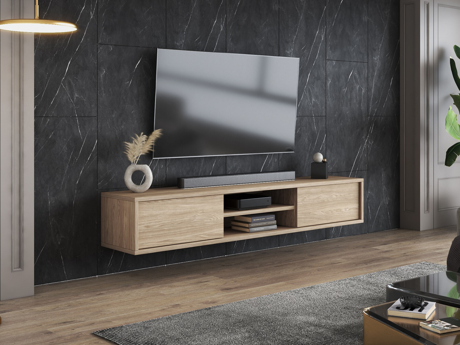 TV-bord Austin 326 (Egetræ)