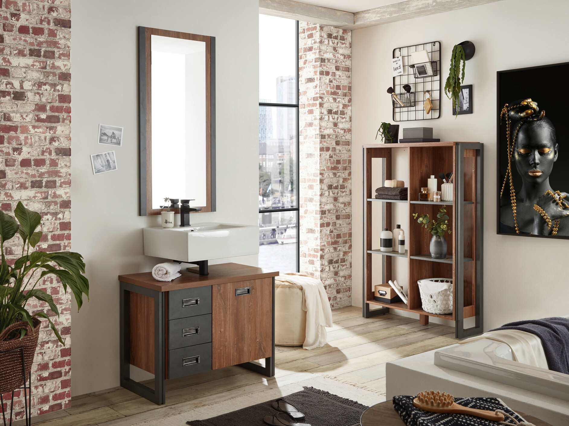 Stående badeværelseskab til håndvask Virmeli 140