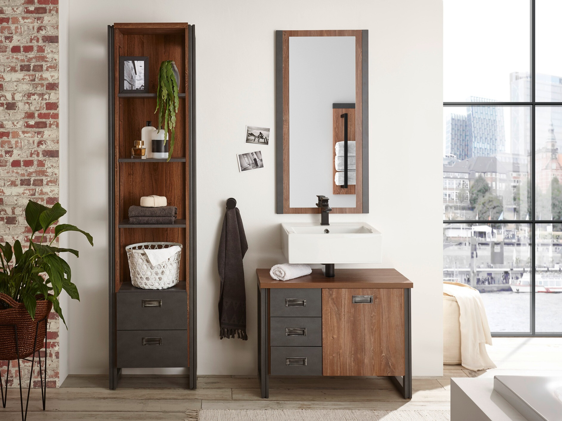 Stående badeværelseskab til håndvask Virmeli 140